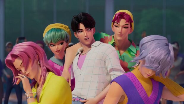 KPop Demon Hunters Animated Group in Stylish Poses.