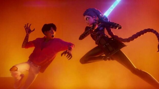 KPop Demon Hunters Battle in Fiery Showdown.