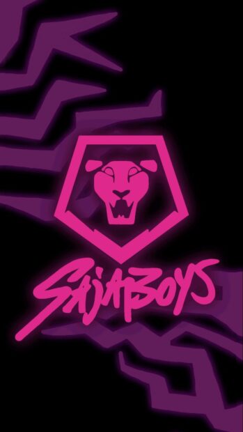 KPop Demon Hunters Logo Illuminated in Neon Style.