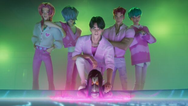 KPop Demon Hunters Stand United in Strength.