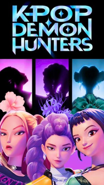 KPop Demon Hunters Stylish Phone Wallpaper.