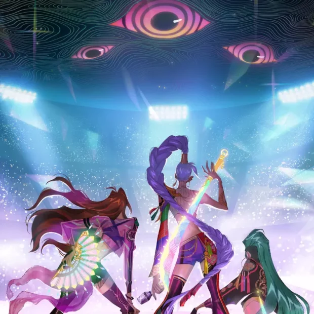 KPop Demon Hunters Unite Onstage for Epic Battle Performance.