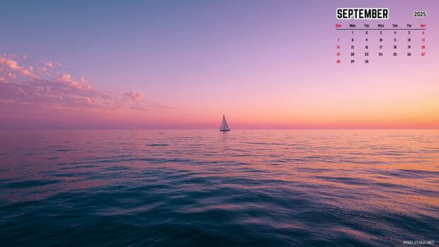 Minimal September 2025 Calendar HD Wallpapers (1).