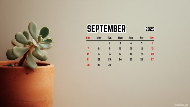 Minimal September 2025 Calendar HD Wallpapers (2).