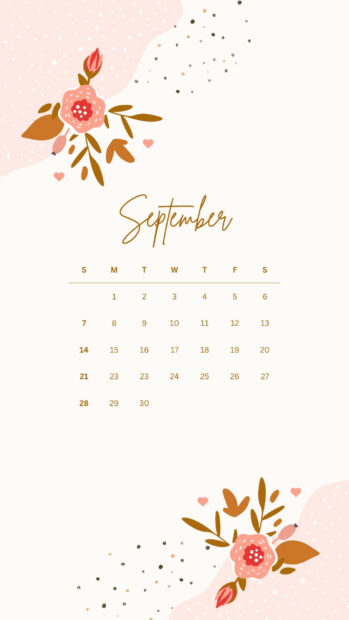 Minimalist September 2025 Calendar Phone Wallpaper (1).