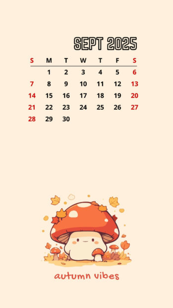 Minimalist September 2025 Calendar Phone Wallpaper (2).