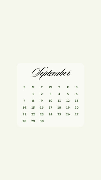 Minimalist September 2025 Calendar Phone Wallpaper (3).