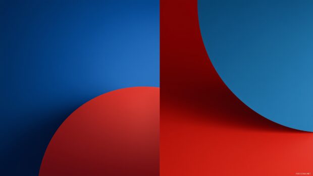 Minimalistic blue and red backgrounds, A sparse yet impactful use of blue and red in a minimalist design emphasizing simplicity.