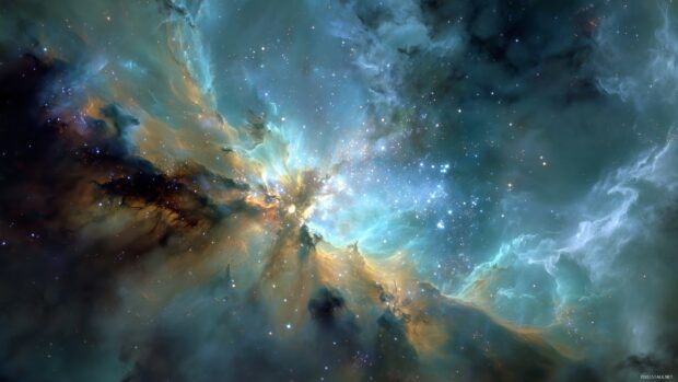 Nebula backgrounds, A stunning nebula bursting with colors and textures, showcasing the beauty of cosmic formations.