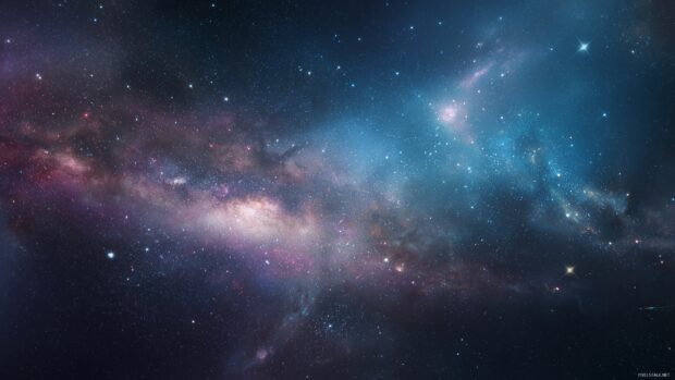 Outer space backgrounds, A breathtaking expanse of outer space filled with vibrant stars, swirling galaxies, and shimmering cosmic dust.
