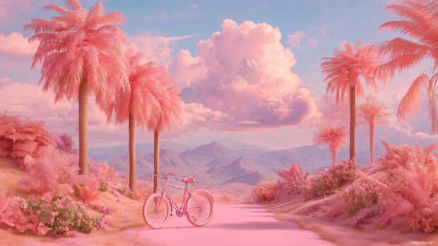 Pink Barbie backgrounds incorporating dreamy and soft aesthetics.