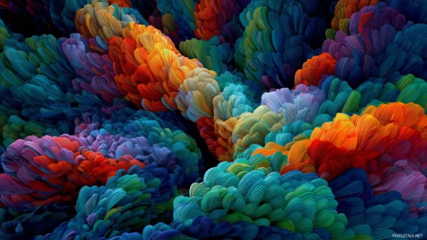 Psychedelic desktop backgrounds, An explosion of surreal shapes and hypnotic designs illuminating the screen.