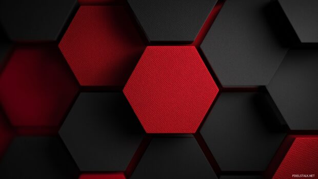 Red black desktop backgrounds, A geometric pattern showcasing alternating red and black blocks that create a striking visual impact.