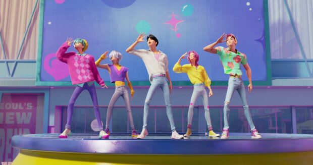 Saja Boys Team with a Power Pose.