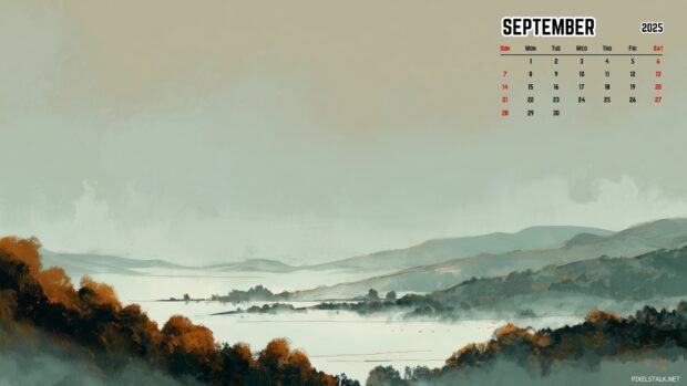 September 2025 Calendar Desktop Wallpaper HD (1).