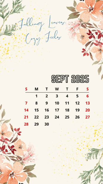September 2025 Calendar Wallpapers for iPhone and Android (5).