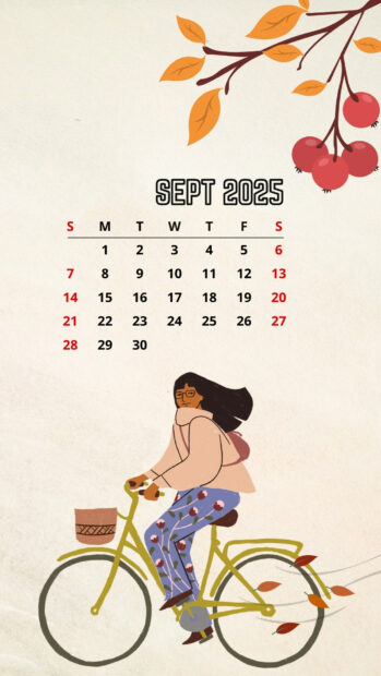 September 2025 Calendar Wallpapers for iPhone and Android (7).