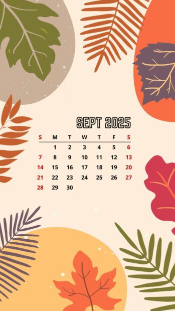 September 2025 Calendar Wallpapers for iPhone and Android (8).