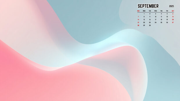 September 2025 Desktop Background with simple and elegant designs (1).