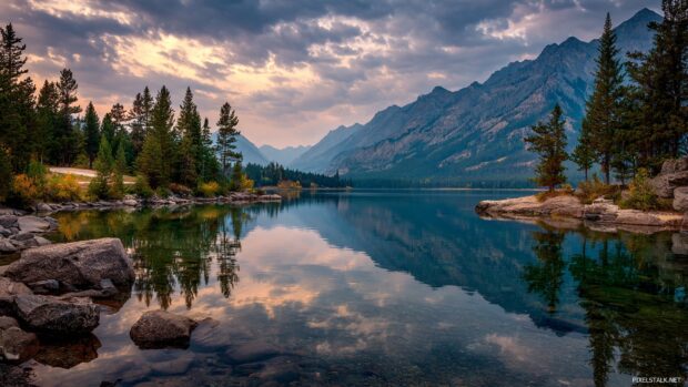 Serene landscapes with mountains and lakes for hd wallpapers free download.