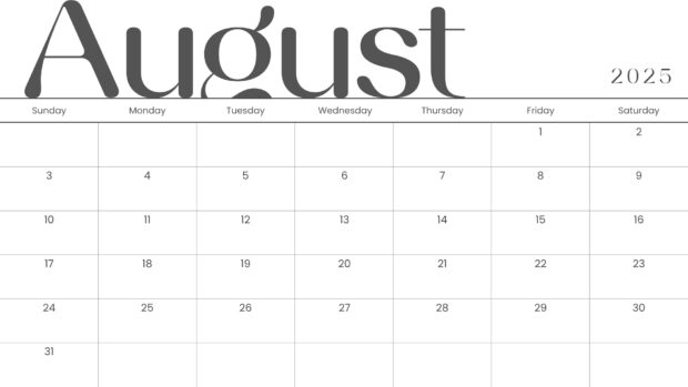 Simple August 2025 Calendar Wallpaper HD (2).
