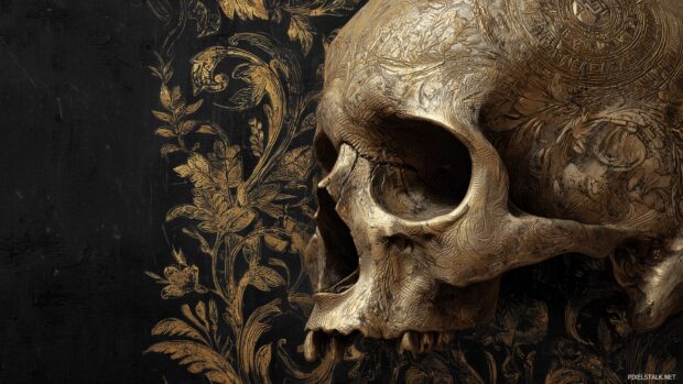 Skull background images hd free download showcasing a blend of historical and contemporary influences.