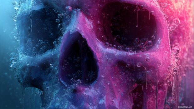 Skull themed wallpapers hd free download featuring vibrant and eye catching color palettes.