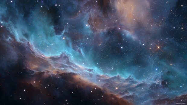 Star Wars Galaxy Wallpapers, A stunning shot of nebulae and distant galaxies, featuring elements from the Star Wars universe.