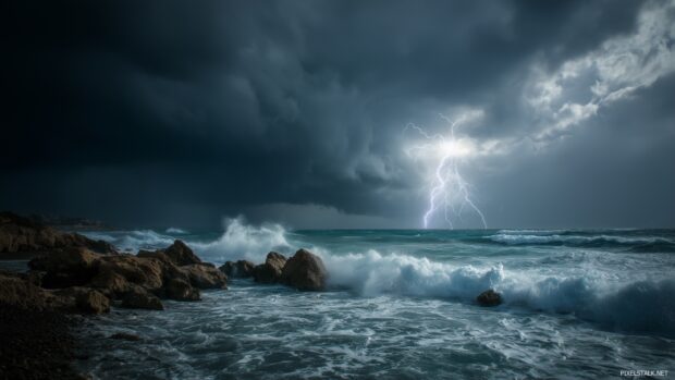 Stormy weather desktop wallpapers A thunderous storm.