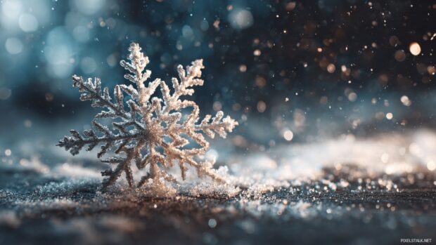 Stunning snowflake wallpaper hd perfect for creating a festive atmosphere during the holiday season.
