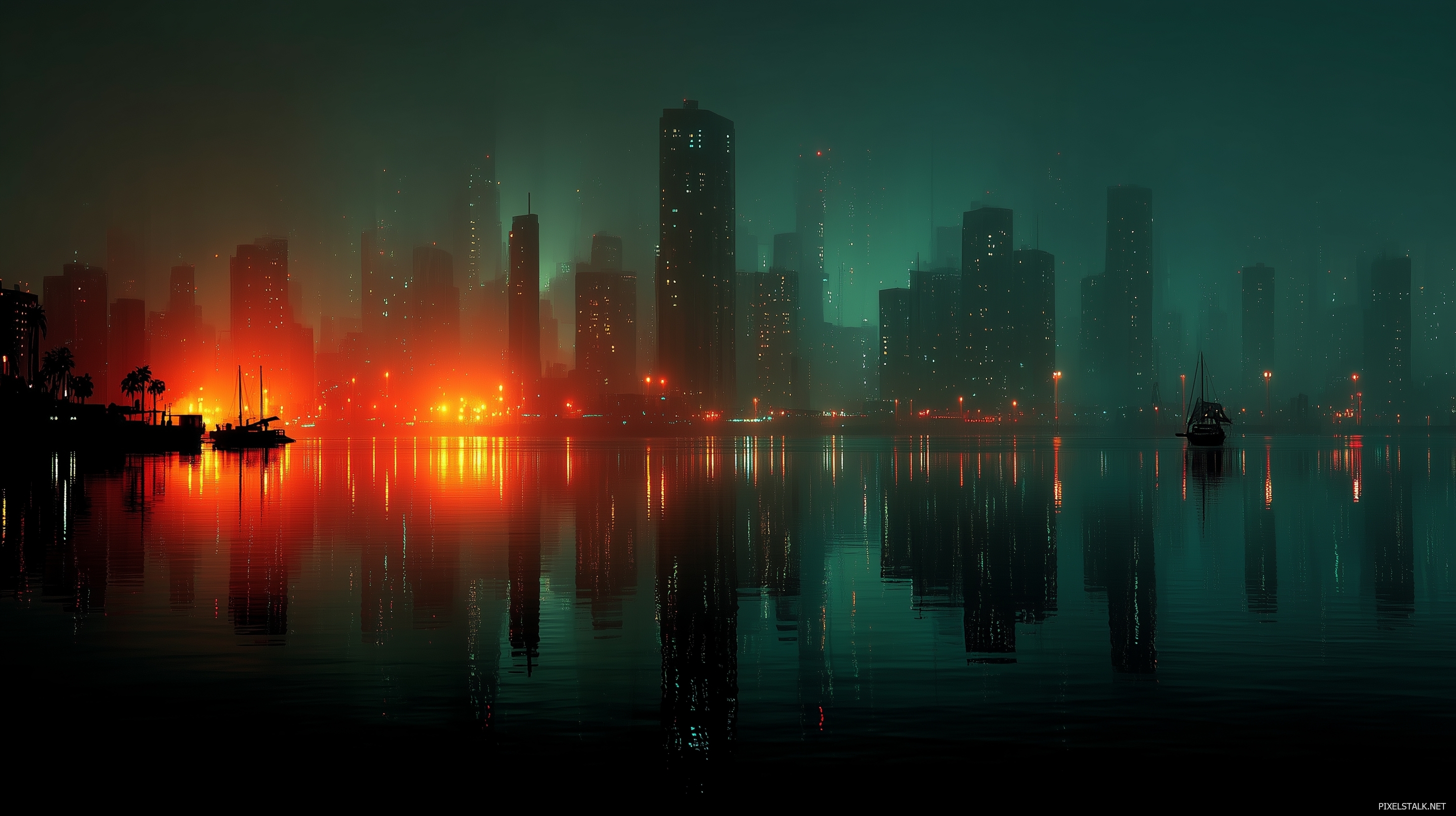 Stunning laptop wallpapers showcasing a futuristic city skyline.