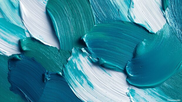 Teal wallpaper, An artistic representation of teal splashes and brush strokes for a creative edge.