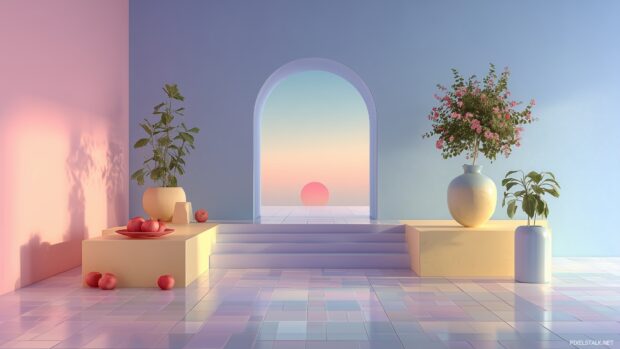 Trendy cool backgrounds hd that embrace pastel colors and soft textures in a modern aesthetic.