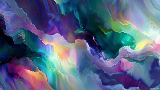 Trippy aesthetic wallpapers computer, An abstract interpretation of color and form that invites endless exploration.