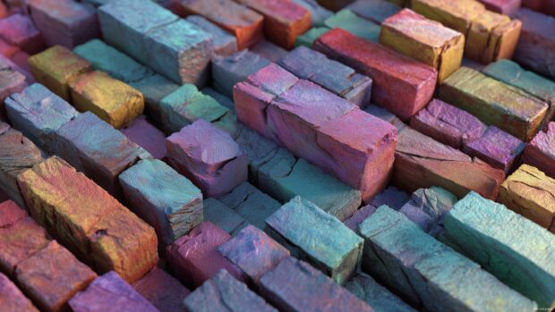 Unique 3d brick wallpapers that enhance desktop aesthetics.