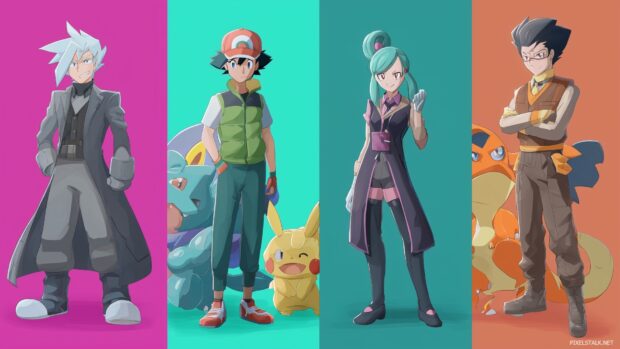 Unique Pokémon character designs for wallpapers, delivering high definition clarity.