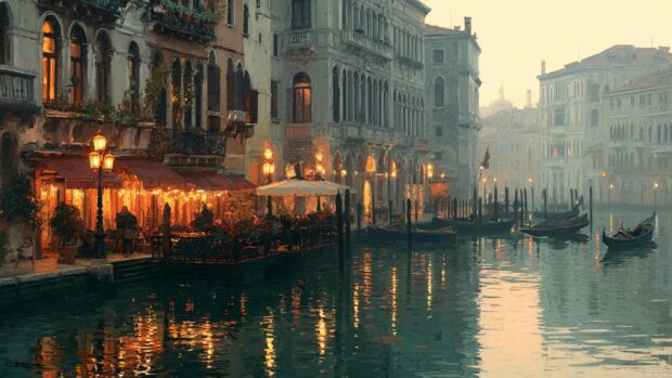 Venice Italy Aesthetic Wallpapers with artistic interpretations of the city charm.