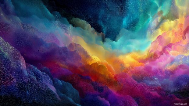Vibrant digital art backgrounds, A psychedelic blend of colors and textures that create an immersive digital universe.