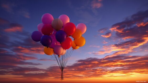 Vibrant happy birthday wallpaper hd showcasing a stunning sunset backdrop for a special occasion.