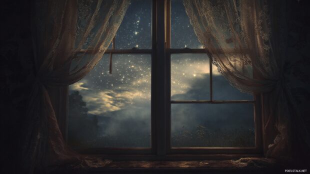Vintage starry night wallpapers hd evoking a nostalgic feel with classic hues and textures.