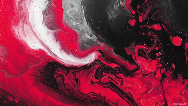 Vivid red and black background showcasing an abstract artistic flair.