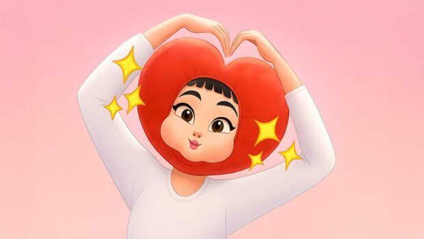 Zoey’s Heart Pose from KPop Demon Hunters.