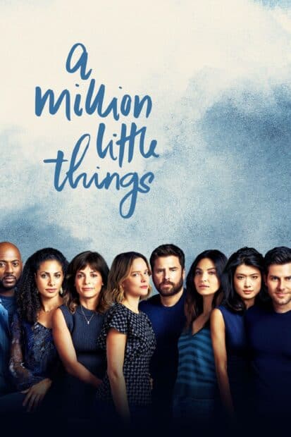 The main cast of A Million Little Things stands together posing for a group portrait, 2K Phone Wallpaper