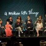 The cast of A Million Little Things engages in a panel discussion during an event, 2K Desktop Wallpaper