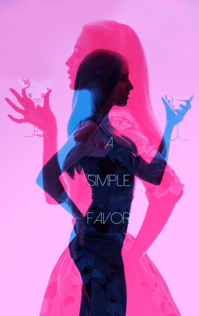 A Simple Favor Film Poster Dual Tone Design Wallpaper