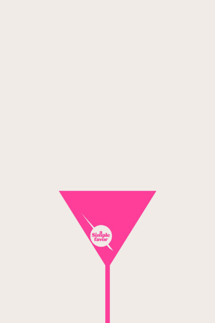 A Simple Favor Pink Martini Glass Wallpaper