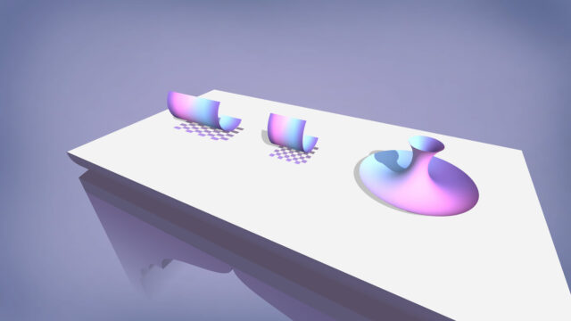 Abstract 3D Puzzle Game Wallpapers with Gradient Shapes on Minimalist Platform