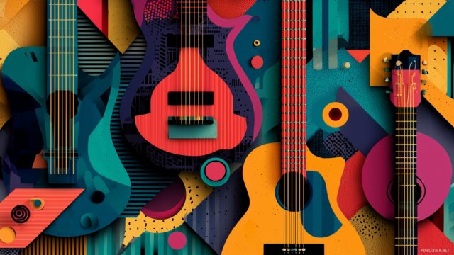Abstract guitar wallpaper HD