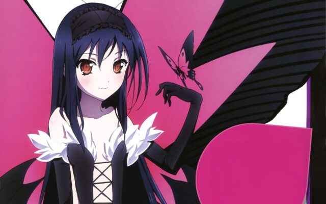Accel World Anime Character Butterfly Wallpaper In Vibrant Pink