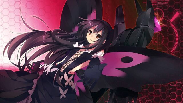 Accel World Anime Character In Dynamic Pink And Black Scene